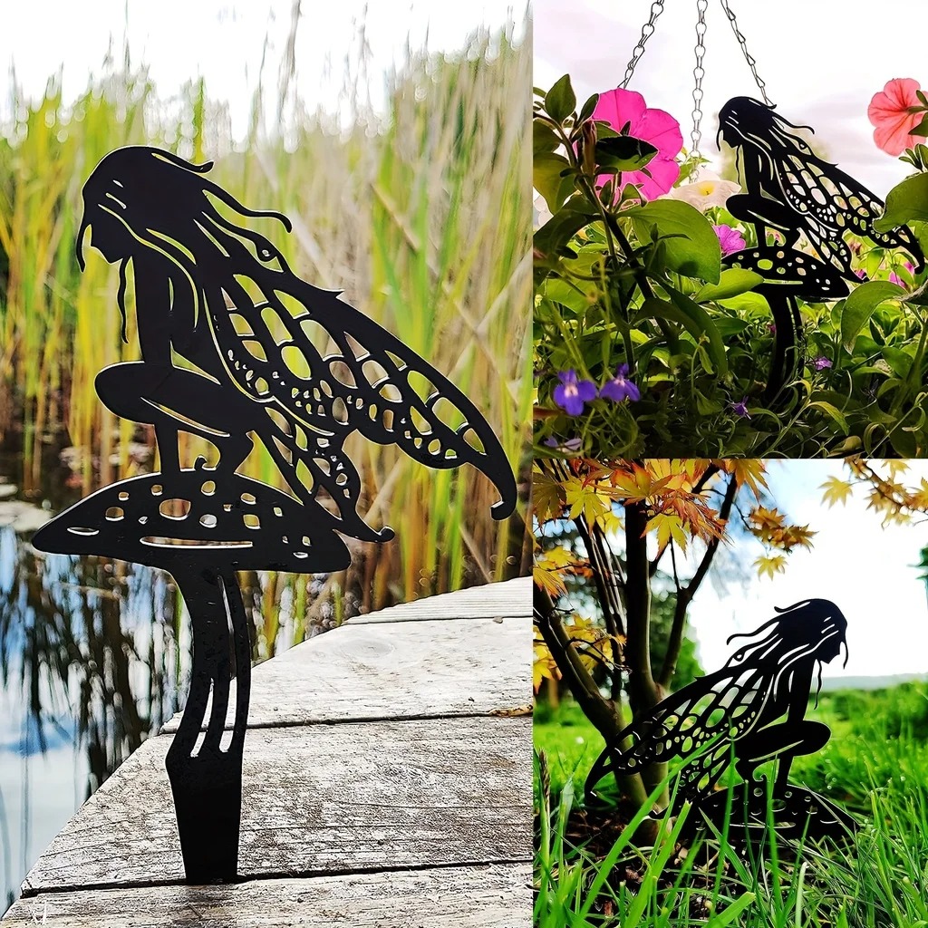 Bonsai Garden Ideas - Garden Fairy Metal Outdoor Decor for