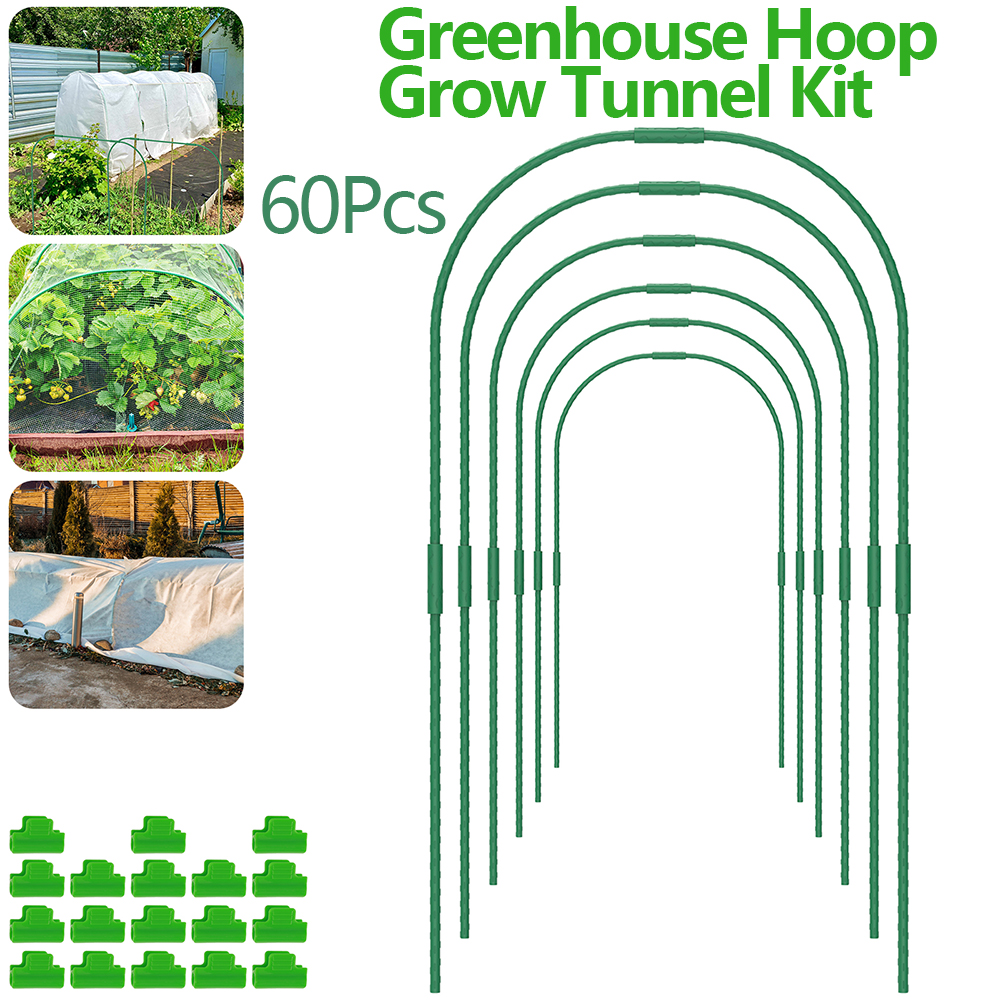 Bonsai Garden Ideas - 60Pcs Greenhouse Hoop Grow Tunnel Kit
