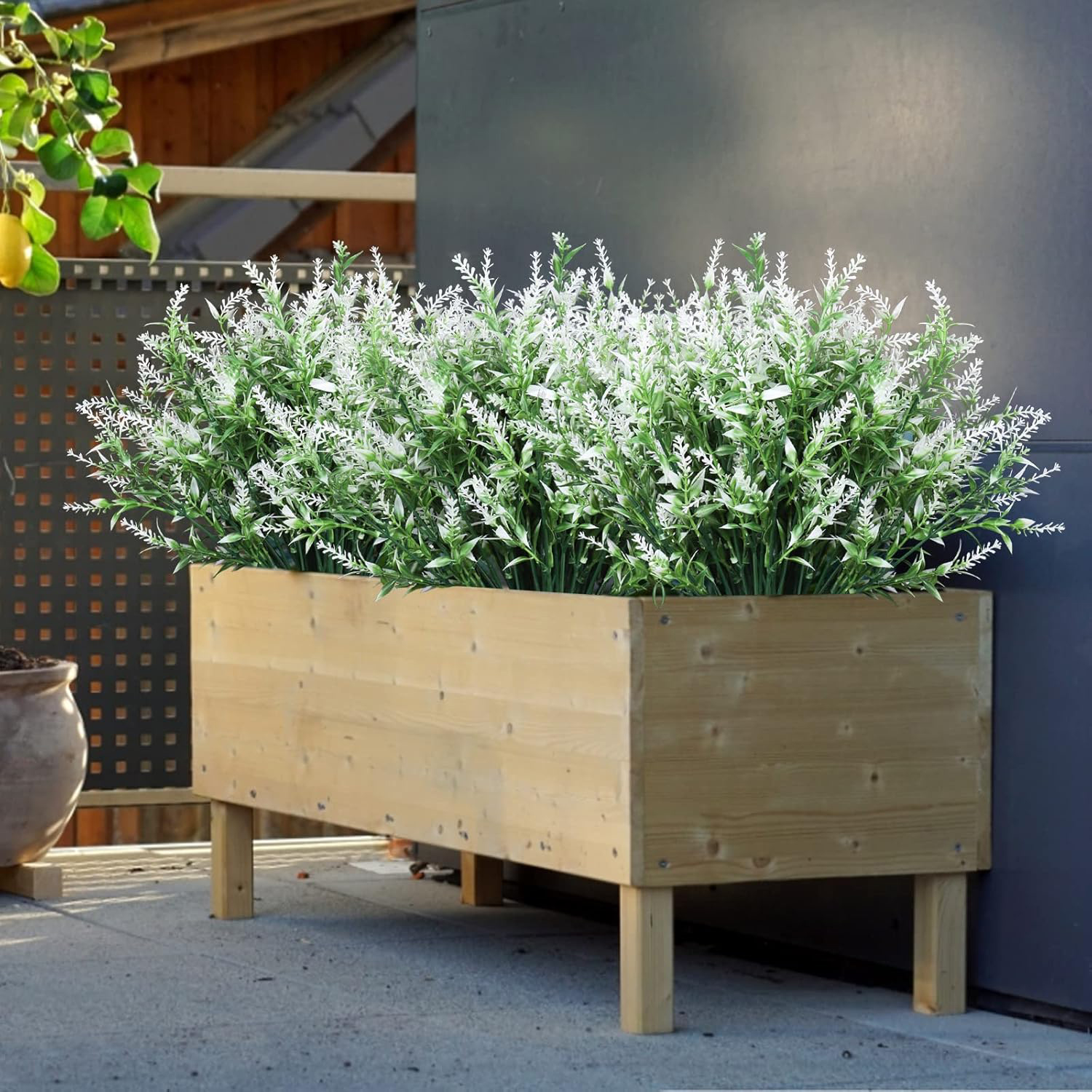 Bonsai Garden Ideas - Artificial Flowers Plastic Lavender Fake Plants