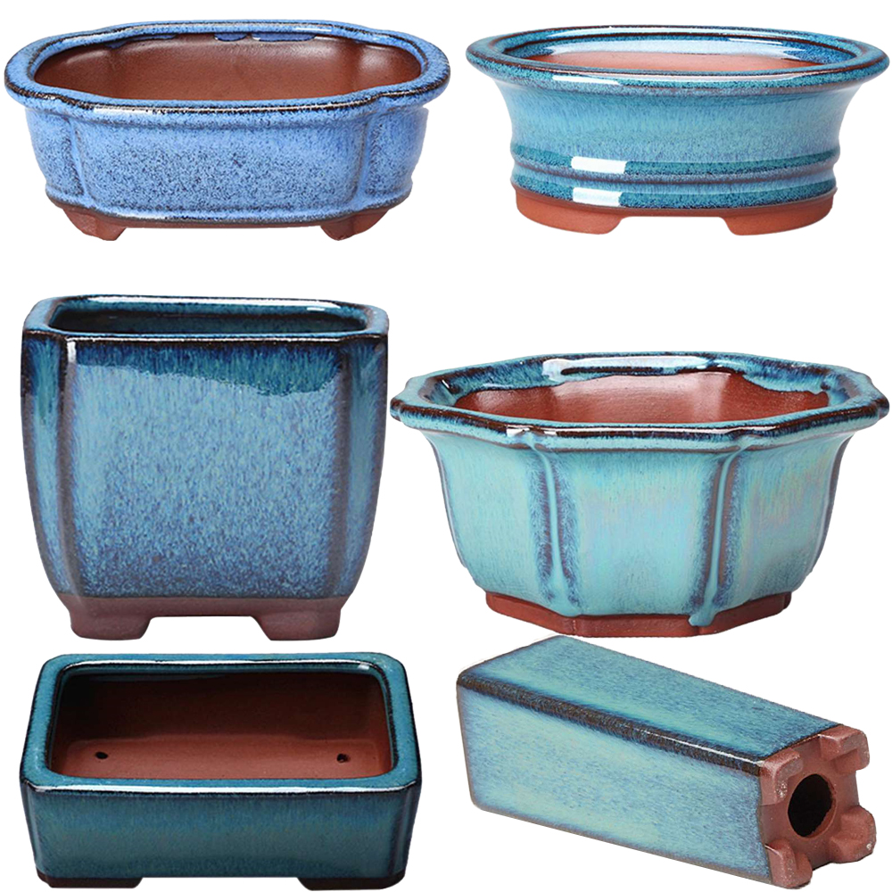 Training Pot Ceramic - Chinese Style Bonsai Pots Breathable Stoneware