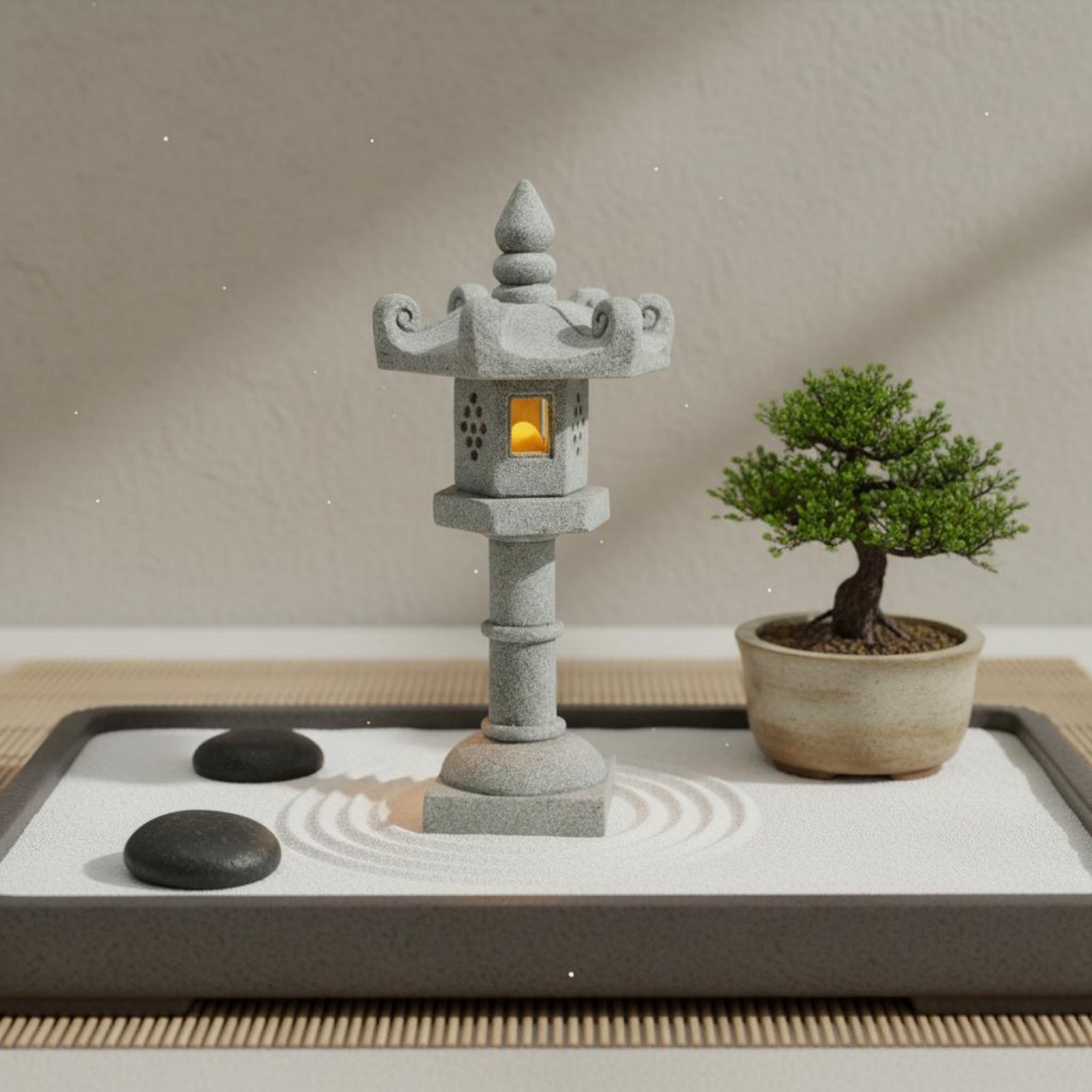 Miniature Stone Lantern Antiqu - Bonsai Garden Ideas avis et prix