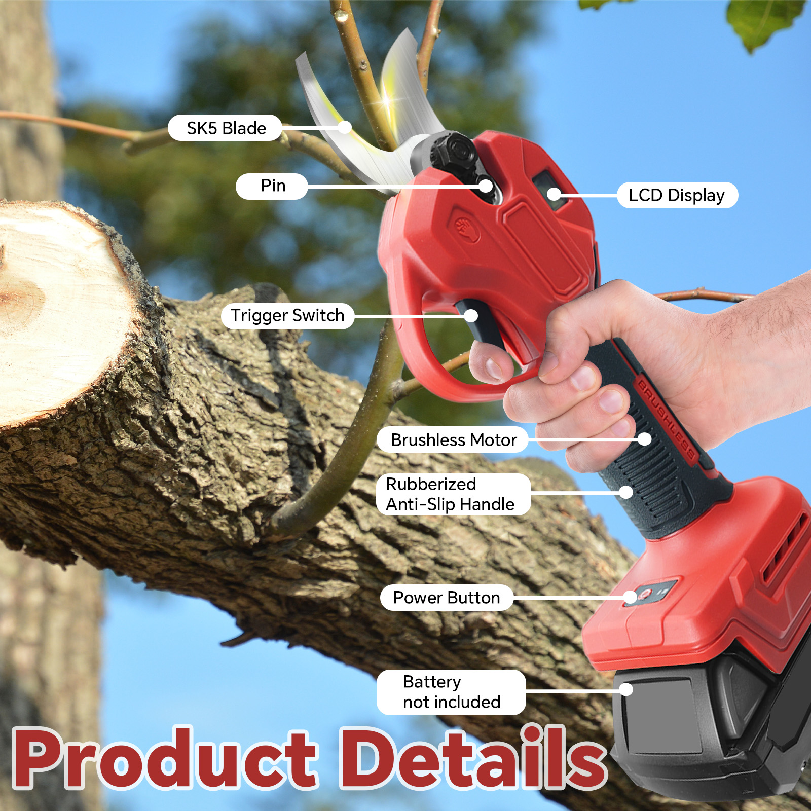 30mm Brushless Electric Prunin - Bonsai Garden Tree avis et prix