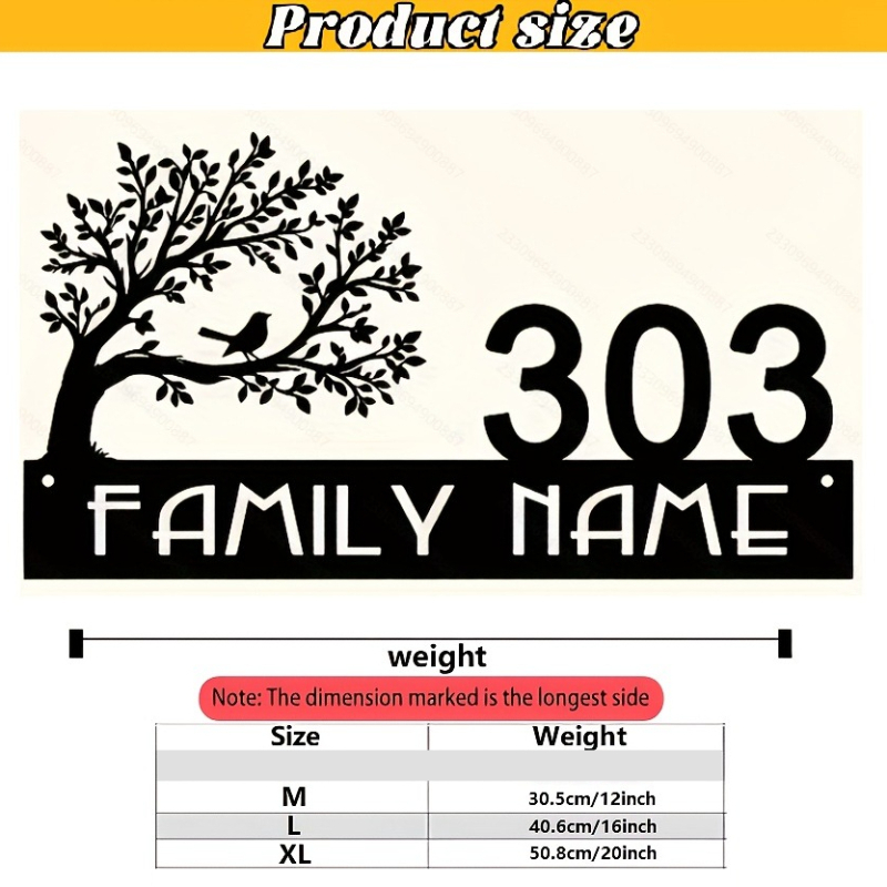Custom Metal Address Sign with - Bonsai Garden Tree avis et prix