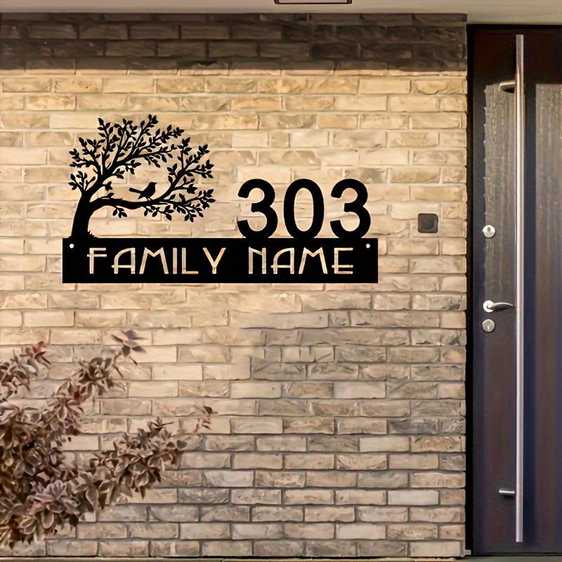 Custom Metal Address Sign with - Bonsai Garden Tree avis et prix
